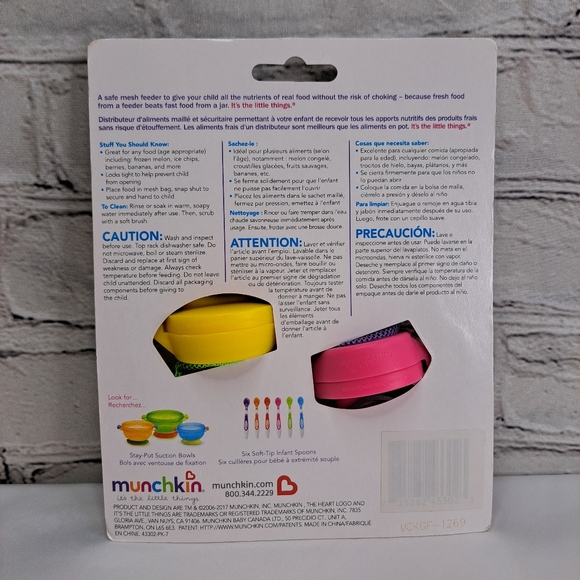 'MUNCHKIN' FRESH FOOD BABY FEEDERS FRUIT & VEGGIES 2~PACK - Picture 3 of 12